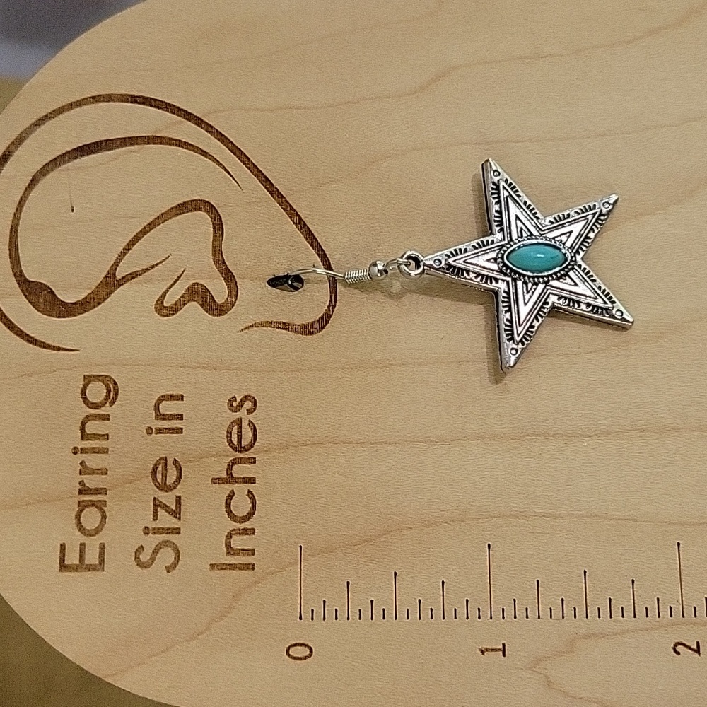 🔥LAST PAIR🔥 Star of Texas Drop Earrings - Picture 3 of 5